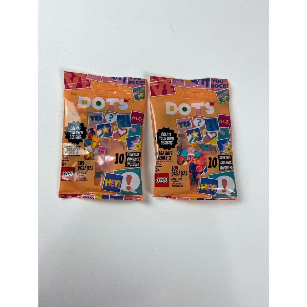 2 Lego Dots Packs Create Kids Building 10 Surprise Charms NEW